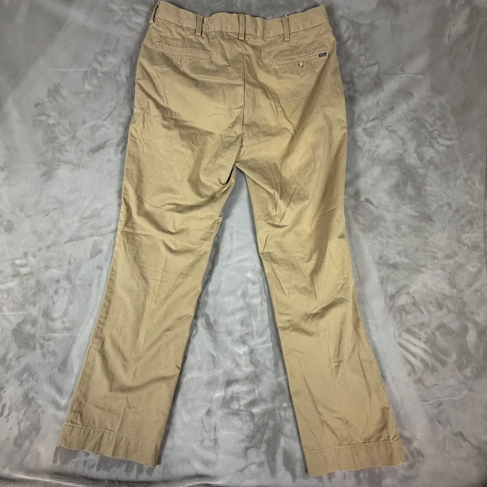 Polo Ralph Lauren Mens Stretch Classic Fit Chino Pants Tan Khaki 34x32